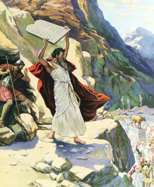 Mózes összetöri a kőtáblákat
