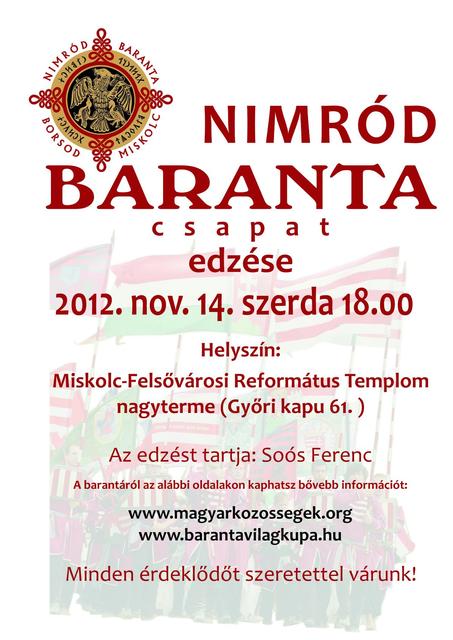 Nimród Baranta Miskolc - Mindenkit szeretettel várunk! :)