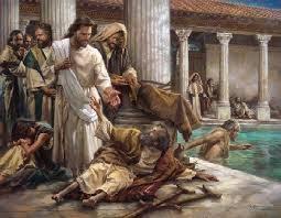Jézus beteget gyógyít szombatona Betesda tavánál