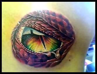 Saját tetoválások - Baka Péter: Sárkány szem