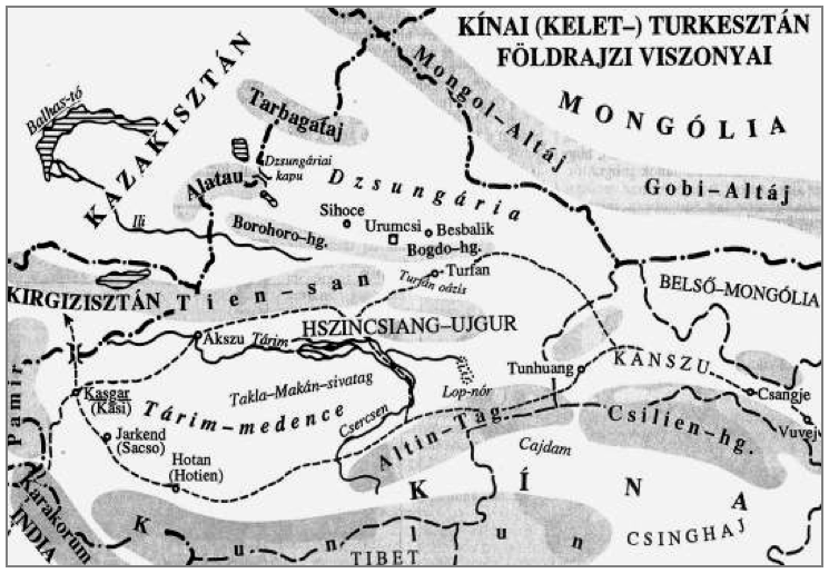 Kina (Kelet-) Turkesztán földrajzi viszonyai