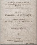1912/13. évi szakosztályi előadások