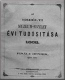 Az Erdélyi Múzeum-Egylet évi tudósítása, 1868